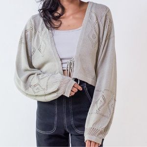 New! Wyllis crochet chopped cardigan